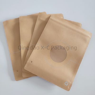 Персонализированный коричневый бумажный пакет Kraft в рулонах Custom Logo напечатан для ношения